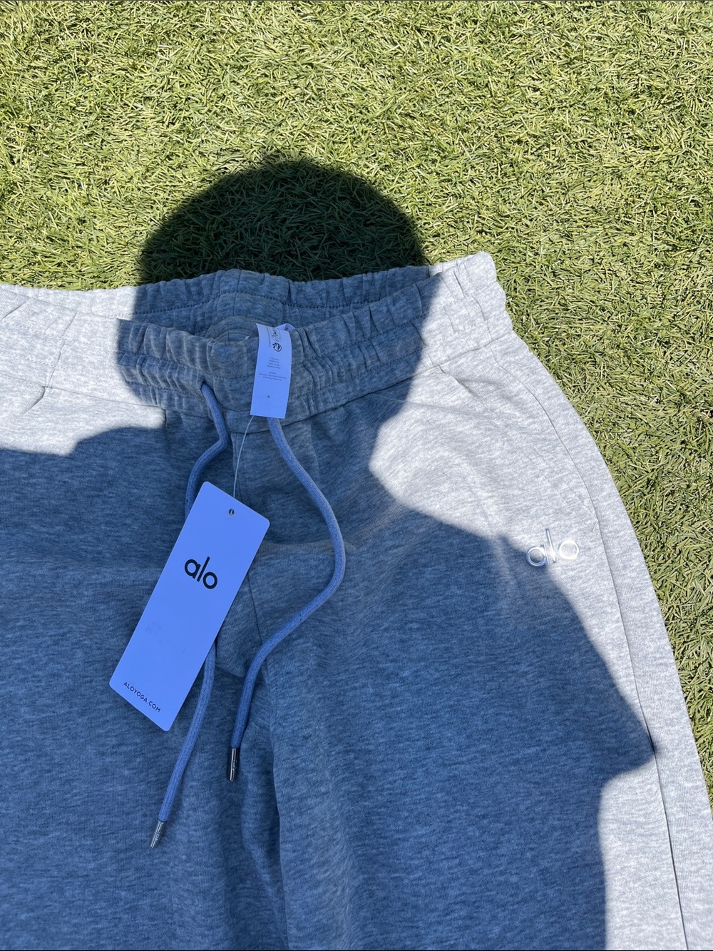 ALO Yoga Light Gray Heather Pullover and matching sweatpants set - Picture 5 of 5